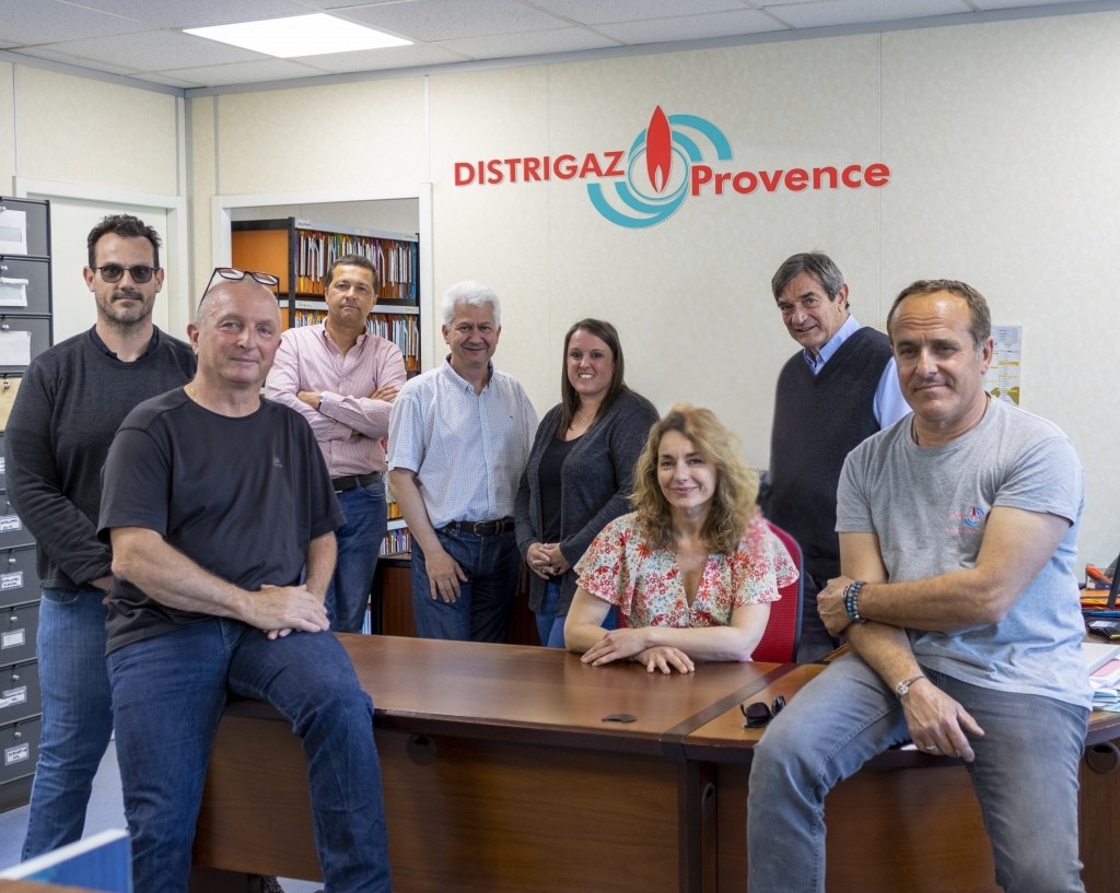 L’équipe de Distrigaz Provence dans ses bureaux d’Avignon